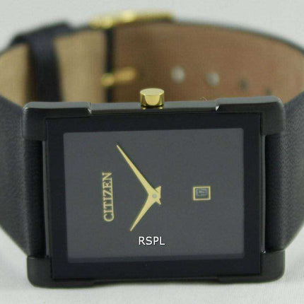 Orologio da uomo con quadrante nero BG5089-19E in pelle nera al quarzo