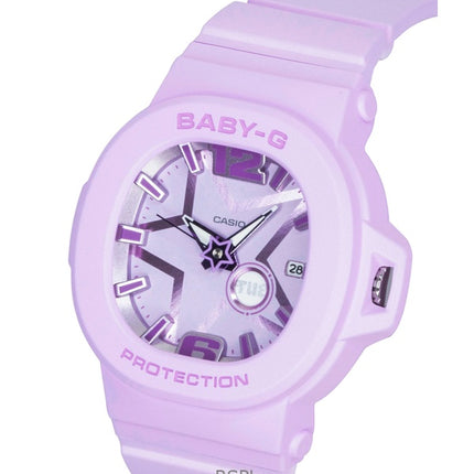 Orologio da donna Casio Baby-G analogico con cinturino in resina e quadrante viola al quarzo BGA-10D-6A 100M
