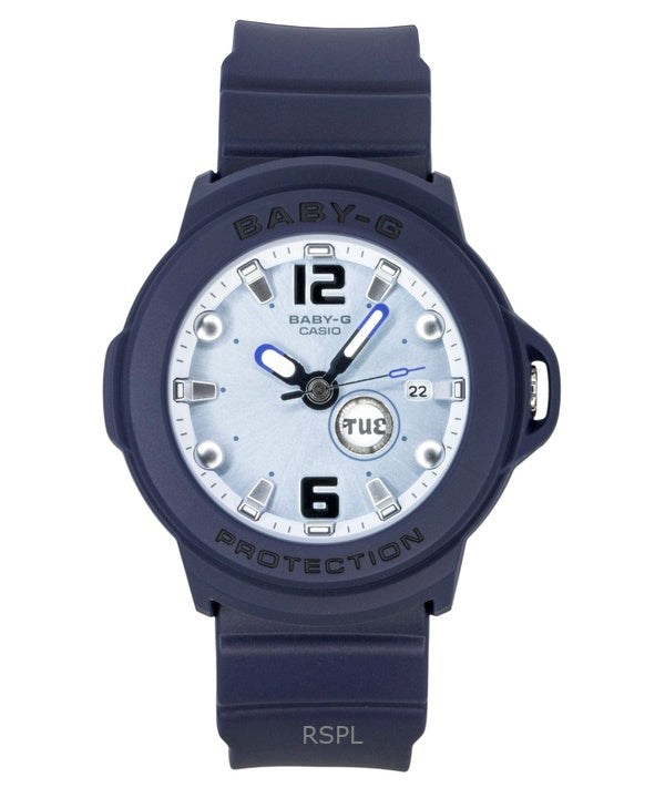 Orologio da donna Casio Baby-G Plus analogico con cinturino in resina, quadrante azzurro, movimento al quarzo, modello BGA-15K-2A, impermeabile fino a 100 metri, con custodia convertibile.
