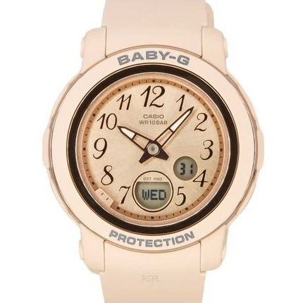 Orologio da donna Casio Baby-G analogico digitale con cinturino in resina quadrante in oro rosa al quarzo BGA-290SA-4A 100M