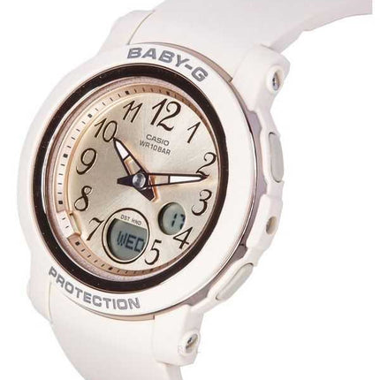 Orologio da donna Casio Baby-G analogico digitale con cinturino in resina quadrante in oro rosa al quarzo BGA-290SA-4A 100M