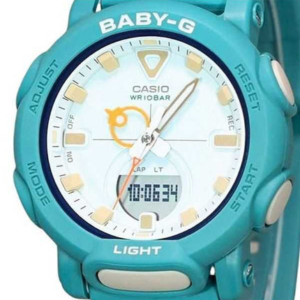 Casio Baby-G analogico digitale cinturino in resina a base biologica quadrante verde chiaro al quarzo BGA-310RP-3A 100M orologio