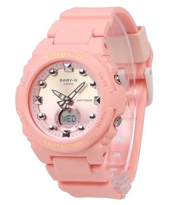 Casio Baby-G Analog Digital Resin Strap Rosa Dial Quartz BGA-320-4A1 100M Orologio da donna