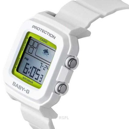 Casio Baby-G Plus Digital 30th Anniversary Cinturino in resina bianca Orologio al quarzo BGD-10K-7 100M da donna con supporto sp