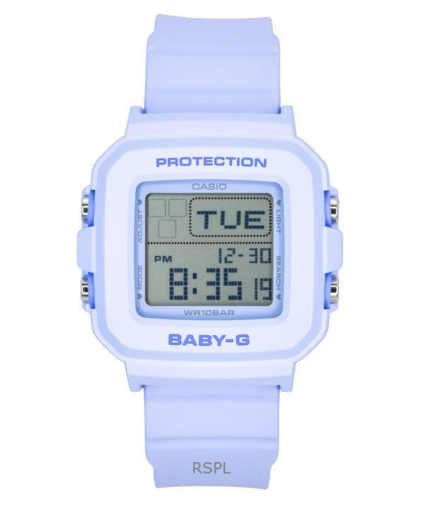 Orologio da donna Casio Baby-G Plus con cinturino in resina digitale al quarzo BGD-10KH-2B 100M con supporto speciale