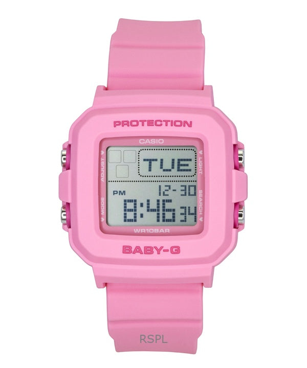 Orologio da donna Casio Baby-G con cinturino in resina rosa al quarzo digitale BGD-10KH-4 100M