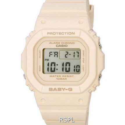 Orologio da donna Casio Baby-G Digital Beige Pink Resin Quartz BGD-565-4 BGD565-4 100M