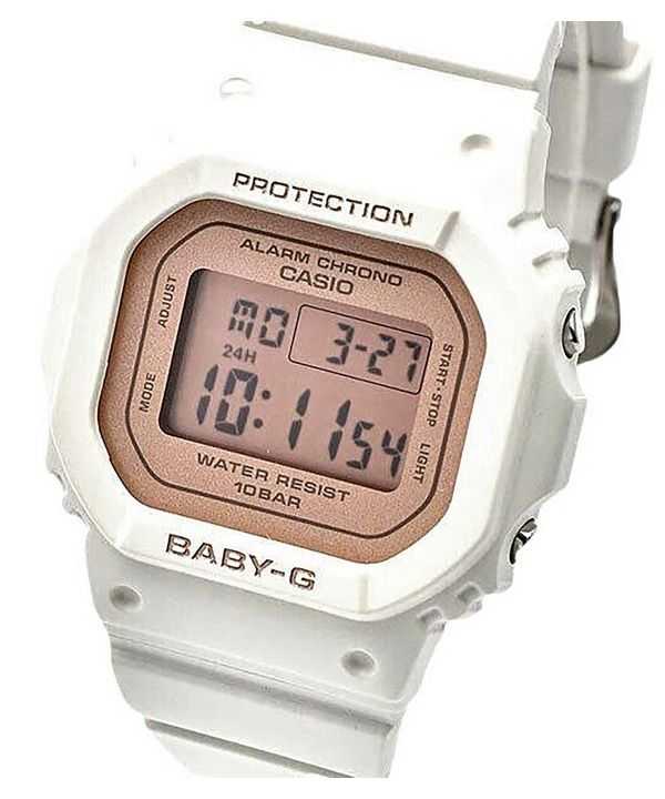 Orologio da donna Casio Baby-G digitale con cinturino in resina bianca al quarzo BGD-565SC-4 100M