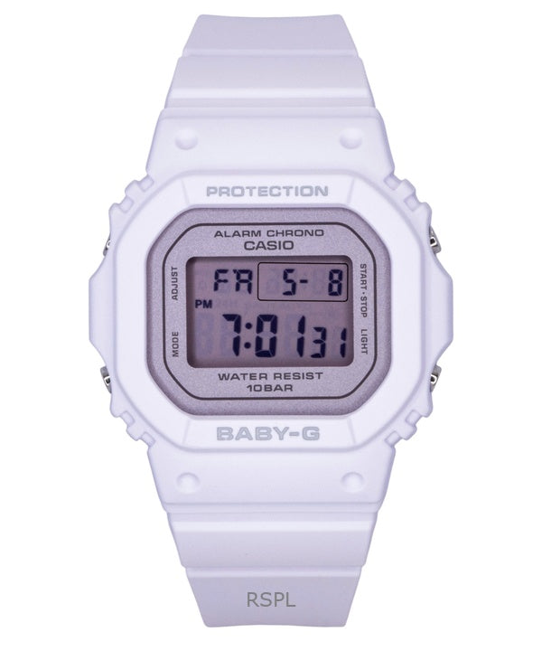 Orologio da donna Casio Baby-G con cinturino in resina, digitale al quarzo, modello BGD-565SC-4B, impermeabile fino a 100 metri.