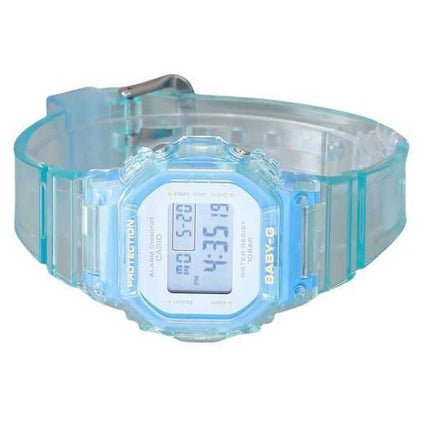 Casio Baby-G Digital Summer Jelly Cinturino in resina azzurro chiaro trasparente Quarzo BGD-565SJ-2 100M Orologio da donna