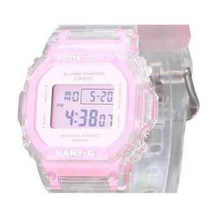 Casio Baby-G Digital Summer Jelly Cinturino in resina rosa trasparente Quarzo BGD-565SJ-7 100M Orologio da donna