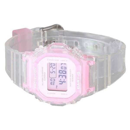 Casio Baby-G Digital Summer Jelly Cinturino in resina rosa trasparente Quarzo BGD-565SJ-7 100M Orologio da donna