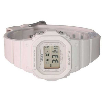 Orologio da donna Casio Baby-G digitale beige con cinturino in resina rosa al quarzo BGD-565U-4 100M