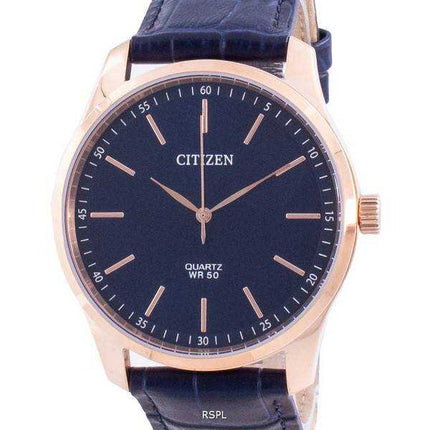 Orologio da uomo Citizen con quadrante blu in pelle di vitello al quarzo BH5003-00L