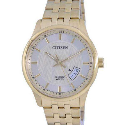 Orologio da uomo al quarzo in acciaio inossidabile Citizen tono oro BI1052-85P
