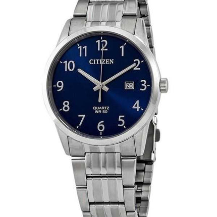 Orologio da uomo Citizen in acciaio inossidabile con quadrante blu al quarzo BI5000-52L