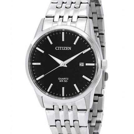 Orologio da uomo Citizen quadrante nero in acciaio inossidabile al quarzo BI5000-87E