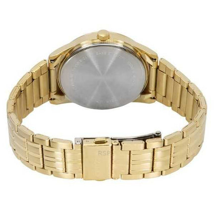Orologio da uomo Citizen in acciaio inossidabile color oro con quadrante champagne al quarzo BI5002-57P