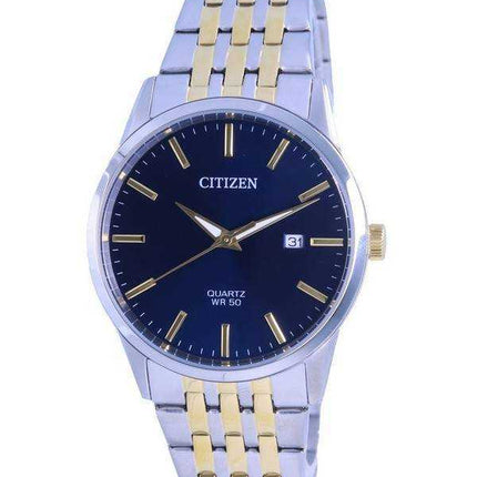 Orologio da uomo Citizen quadrante blu bicolore in acciaio inossidabile al quarzo BI5006-81L