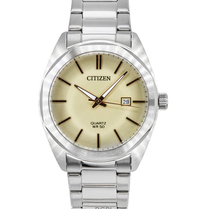 Orologio da uomo Citizen in acciaio inossidabile con quadrante avorio al quarzo BI5110-54B