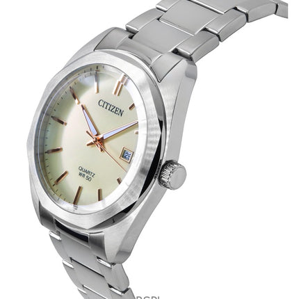 Orologio da uomo Citizen in acciaio inossidabile con quadrante avorio al quarzo BI5110-54B