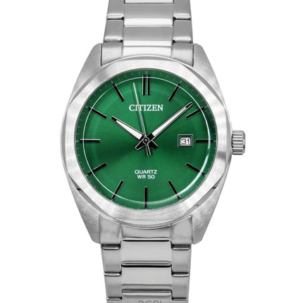 Orologio da uomo Citizen in acciaio inossidabile con quadrante verde al quarzo BI5110-54X