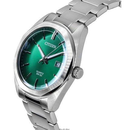 Orologio da uomo Citizen in acciaio inossidabile con quadrante verde al quarzo BI5110-54X