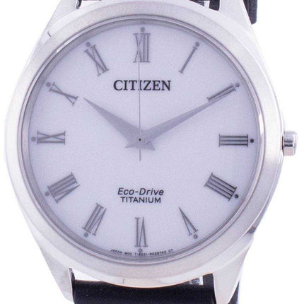 Orologio da uomo Citizen quadrante bianco cinturino in pelle Eco-Drive BJ6520-15A