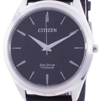 Orologio da uomo Citizen quadrante nero cinturino in pelle Eco-Drive BJ6520-15E