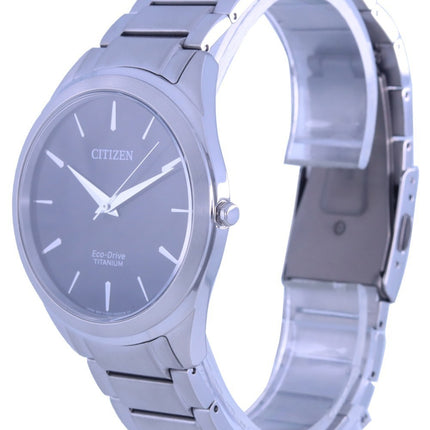Orologio da uomo Citizen con quadrante nero in titanio Eco-Drive BJ6520-82E