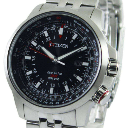 Orologio da uomo Citizen Promaster Pilot Eco-Drive GMT 200M BJ7070-57E