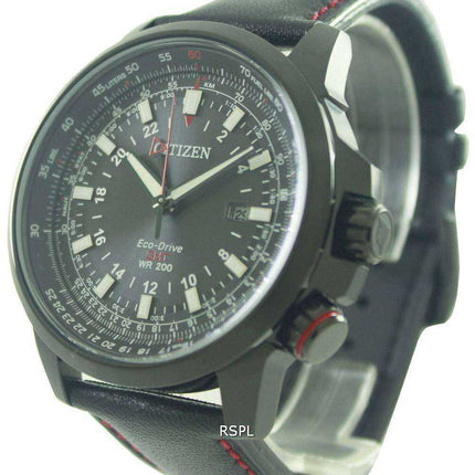Orologio da uomo Citizen Eco-Drive Power Reserve GMT Pilot 200M BJ7075-02E