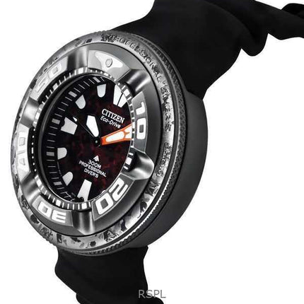 Orologio da uomo Citizen Eco-Drive Marine Godzilla Limited Edition Red Dial Diver&#39;s BJ8059-03Z 300M