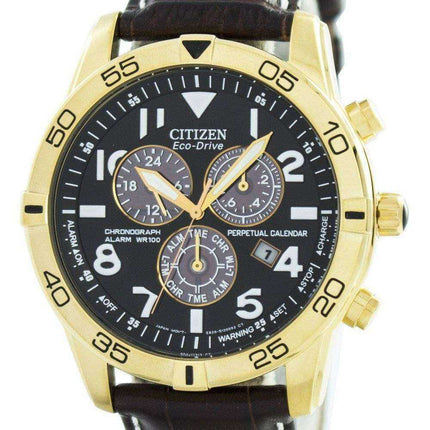 Orologio da uomo Citizen Eco-Drive Perpetual Calendar Chronograph Alarm 100M BL5472-01E