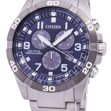 Citizen Brycen Eco-Drive Cronografo al titanio perpetuo calendario BL5558-58L Orologio da uomo