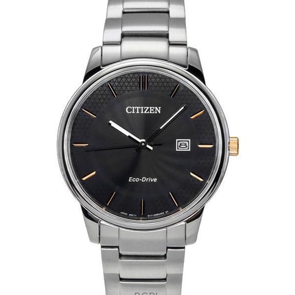 Orologio da uomo Citizen Eco-Drive in acciaio inossidabile con quadrante nero BM6977-70E