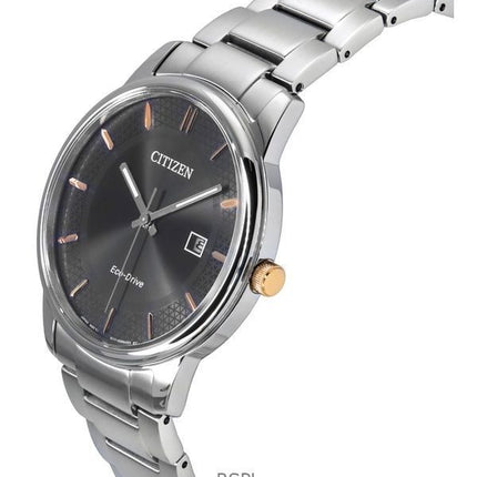 Orologio da uomo Citizen Eco-Drive in acciaio inossidabile con quadrante nero BM6977-70E