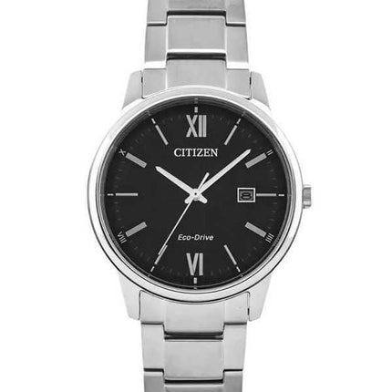 Orologio da uomo Citizen Eco-Drive in acciaio inossidabile quadrante nero BM6978-77E