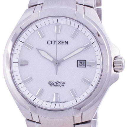 Orologio da uomo Citizen Super Titanium Silver con quadrante Eco-Drive BM7430-89A 100M