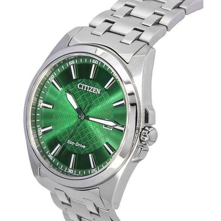 Orologio da uomo Citizen Peyten in acciaio inossidabile quadrante verde Eco-Drive BM7530-50X 100M
