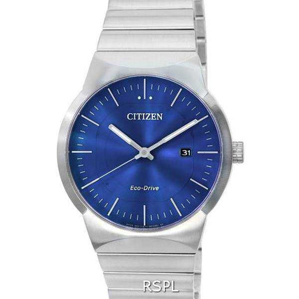 Orologio da uomo Citizen Axiom in acciaio inossidabile con quadrante blu Eco-Drive BM7580-51L