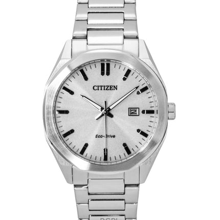 Orologio da uomo Citizen Eco-Drive in acciaio inossidabile con quadrante argento BM7600-81A 100M