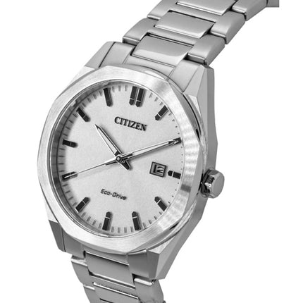 Orologio da uomo Citizen Eco-Drive in acciaio inossidabile con quadrante argento BM7600-81A 100M