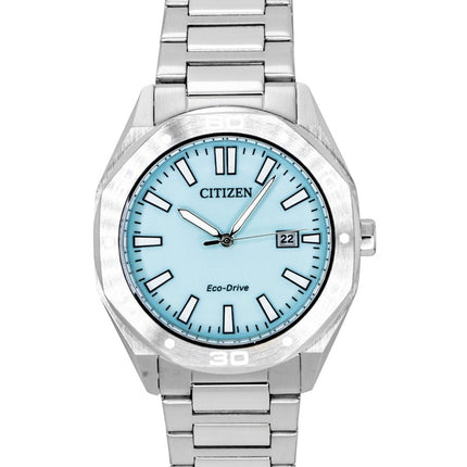 Orologio da uomo Citizen Eco-Drive BM7631-87M con quadrante blu e alimentazione solare, in acciaio inossidabile.
