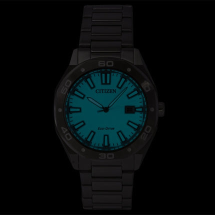 Orologio da uomo Citizen Eco-Drive BM7631-87M con quadrante blu e alimentazione solare, in acciaio inossidabile.