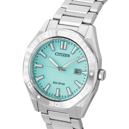 Orologio da uomo Citizen Eco-Drive BM7631-87M con quadrante blu e alimentazione solare, in acciaio inossidabile.
