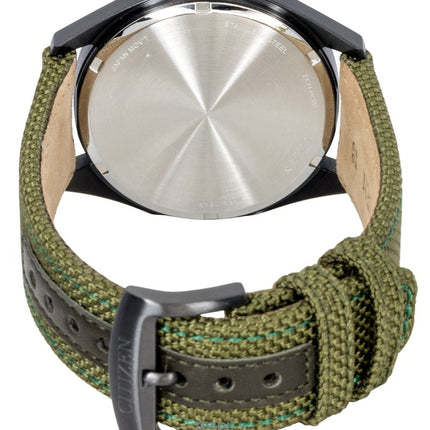 Orologio da uomo Citizen Eco-Drive Active Sport con cinturino in nylon e quadrante verde BM7635-01X 100M