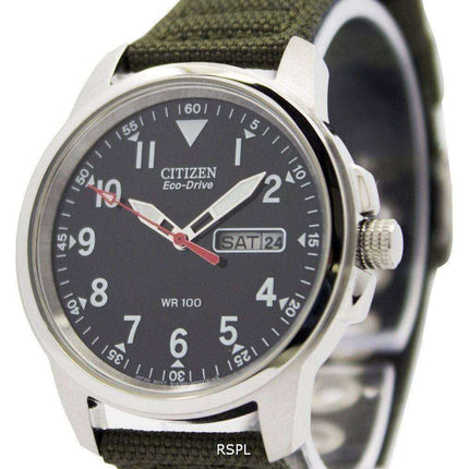 Orologio da uomo Citizen Eco-Drive Green Canvas 100M BM8180-03E