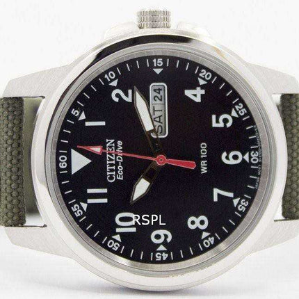 Orologio da uomo Citizen Eco-Drive Green Canvas 100M BM8180-03E