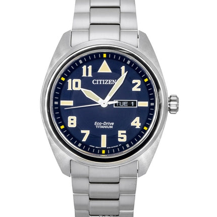 Orologio da uomo Citizen Garrison Super Titanium con quadrante blu Eco Drive BM8560-88L 100M